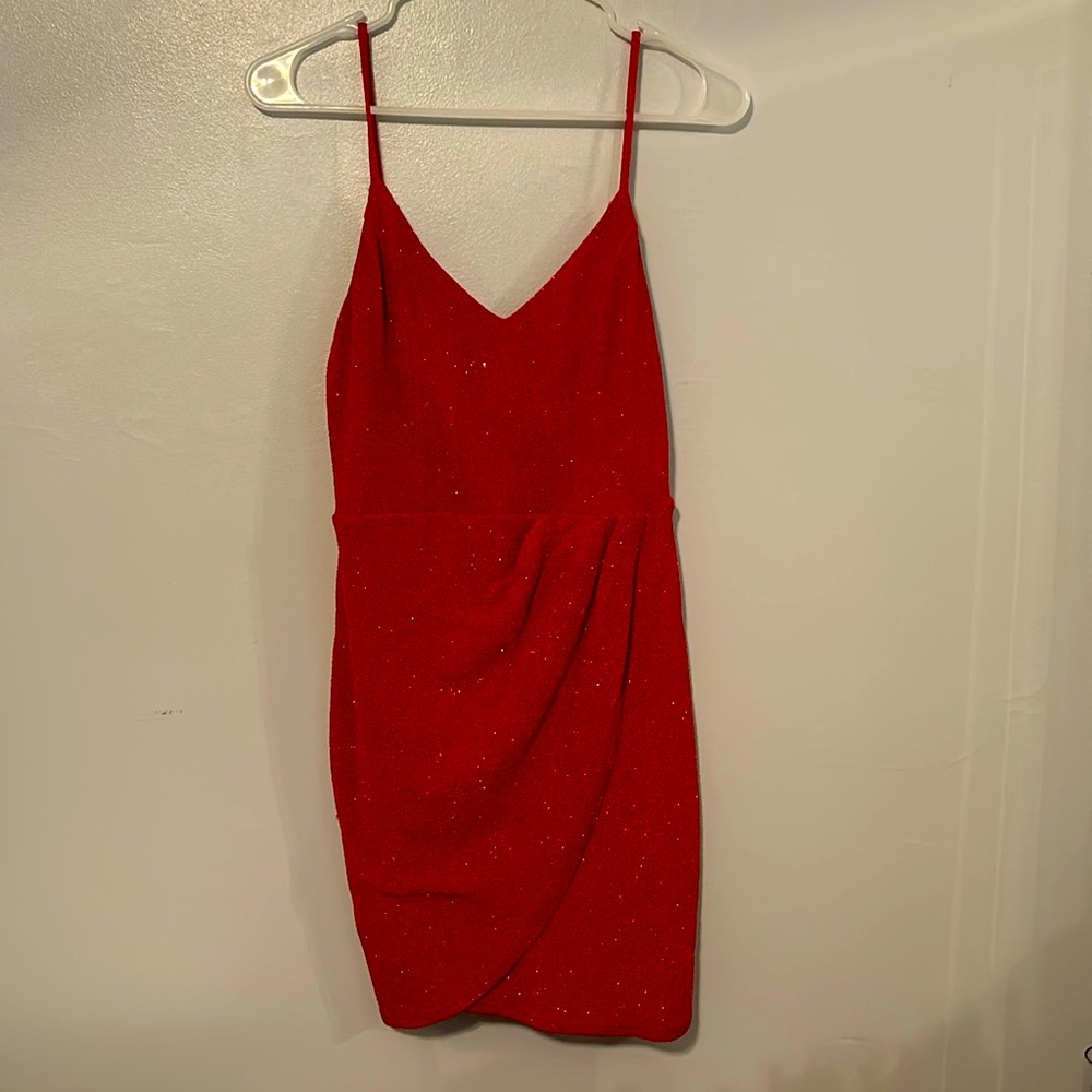 Sparkly red homecoming dress